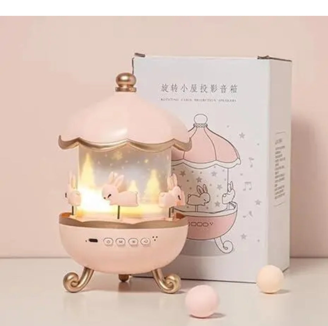 TAPUJI Rabbit Night Light Projector – Cute Bunny Sky Star Projector Lamp for Kids, Nursery, Baby Room, USB Rechargeable, Soothing Sleep Light