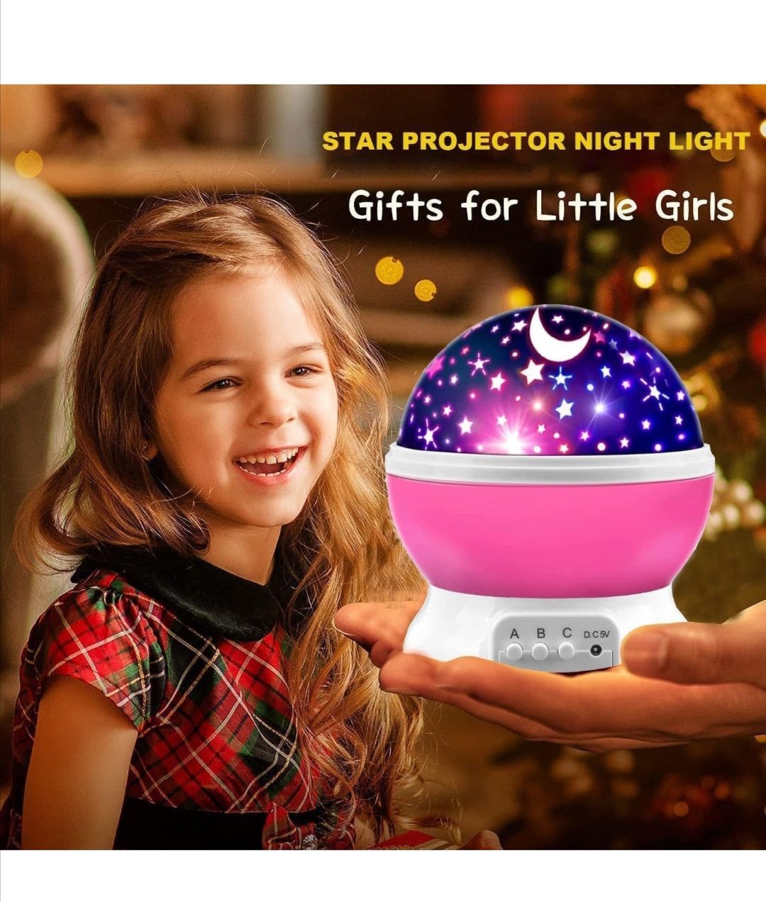 Star Master Rotating 360 Degree Moon Night Light Lamp Projector With Color...