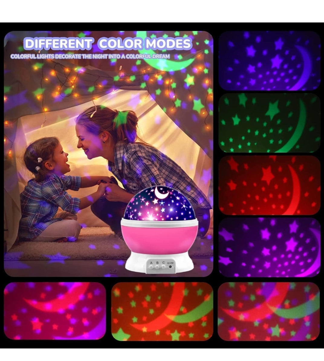Star Master Rotating 360 Degree Moon Night Light Lamp Projector With Color...